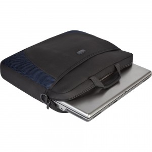 Aktówka Targus 17" Slipcase Black/Blue Czarne Niebieskie | AIQZVM-396